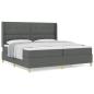 Preview: Boxspringbett mit Matratze Dunkelgrau 200x200 cm Stoff