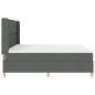 Preview: Boxspringbett mit Matratze Dunkelgrau 200x200 cm Stoff