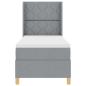 Preview: Boxspringbett mit Matratze Hellgrau 80x200 cm Stoff