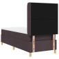 Preview: Boxspringbett mit Matratze Dunkelbraun 80x200 cm Stoff