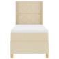Preview: Boxspringbett mit Matratze Creme 80x200 cm Stoff