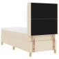 Preview: Boxspringbett mit Matratze Creme 80x200 cm Stoff