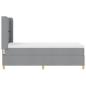 Preview: Boxspringbett mit Matratze Hellgrau 90x190 cm Stoff