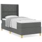 Preview: Boxspringbett mit Matratze Dunkelgrau 100x200 cm Stoff