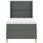 Preview: Boxspringbett mit Matratze Dunkelgrau 100x200 cm Stoff