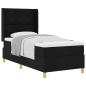 Preview: Boxspringbett mit Matratze Schwarz 100x200 cm Fabric