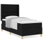 Preview: Boxspringbett mit Matratze Schwarz 100x200 cm Fabric