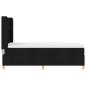 Preview: Boxspringbett mit Kopfteil Schwarz 100 x 200 cm Stoff
