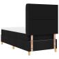Preview: Boxspringbett mit Matratze Schwarz 100x200 cm Fabric