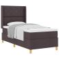 Preview: Boxspringbett mit Matratze Dunkelbraun 100x200 cm Stoff