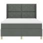 Preview: Boxspringbett mit Matratze Dunkelgrau 140x200 cm Stoff