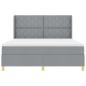 Preview: Boxspringbett mit Matratze Hellgrau 180x200 cm Stoff