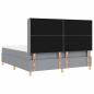 Preview: Boxspringbett mit Matratze Hellgrau 180x200 cm Stoff