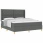 Preview: Boxspringbett mit Matratze Dunkelgrau 180x200 cm Stoff