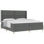 Preview: Boxspringbett mit Matratze Dunkelgrau 200x200 cm Stoff