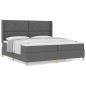 Preview: Boxspringbett mit Matratze Dunkelgrau 200x200 cm Stoff