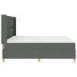 Preview: Boxspringbett mit Matratze Dunkelgrau 200x200 cm Stoff