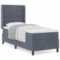 Preview: Boxspringbett mit Matratze Dunkelgrau 80x200 cm Samt