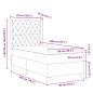 Preview: Boxspringbett mit Matratze Hellgrau 90x200 cm Samt