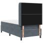 Preview: Boxspringbett mit Matratze Dunkelgrau 100x200 cm Samt