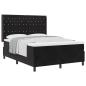 Preview: Boxspringbett mit Matratze Schwarz 140x200 cm Samt