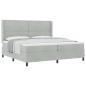 Preview: Boxspringbett mit Matratze Hellgrau 200x200 cm Samt