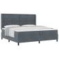Preview: Boxspringbett mit Matratze Dunkelgrau 200x200 cm Samt