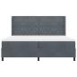 Preview: Boxspringbett mit Matratze Dunkelgrau 200x200 cm Samt