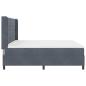 Preview: Boxspringbett mit Matratze Dunkelgrau 200x200 cm Samt
