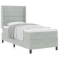 Preview: Boxspringbett mit Matratze Hellgrau 80x200 cm Samt