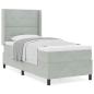Preview: Boxspringbett mit Matratze Hellgrau 80x200 cm Samt