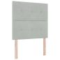 Preview: Boxspringbett mit Matratze Hellgrau 90x190 cm Samt