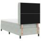 Preview: Boxspringbett mit Matratze Hellgrau 90x190 cm Samt