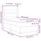 Preview: Boxspringbett mit Matratze Hellgrau 90x190 cm Samt