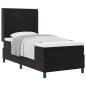 Preview: Boxspringbett mit Matratze Schwarz 100x200 cm Samt
