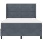 Preview: Boxspringbett mit Matratze Dunkelgrau 140x190 cm Samt