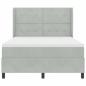 Preview: Boxspringbett mit Matratze Hellgrau 160x200 cm Samt