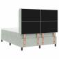 Preview: Boxspringbett mit Matratze Hellgrau 160x200 cm Samt