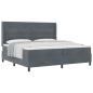 Preview: Boxspringbett mit Matratze Dunkelgrau 200x200 cm Samt