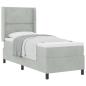 Preview: Boxspringbett mit Matratze Hellgrau 80x200 cm Samt