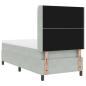 Preview: Boxspringbett mit Matratze Hellgrau 90x190 cm Samt