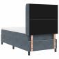 Preview: Boxspringbett mit Matratze Dunkelgrau 90x190 cm Samt
