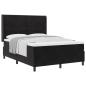 Preview: Boxspringbett mit Matratze Schwarz 140x190 cm Samt