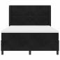Preview: Boxspringbett mit Matratze Schwarz 140x190 cm Samt