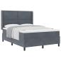Preview: Boxspringbett mit Matratze Dunkelgrau 140x200 cm Samt