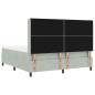 Preview: Boxspringbett mit Matratze Hellgrau 180x200 cm Samt