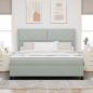 Preview: Boxspringbett mit Matratze Hellgrau 180x200 cm Samt