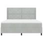 Preview: Boxspringbett mit Matratze Hellgrau 180x200 cm Samt