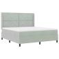 Preview: Boxspringbett mit Matratze Hellgrau 180x200 cm Samt