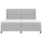 Preview: Boxspringbett mit Matratze Hellgrau 200x200 cm Samt